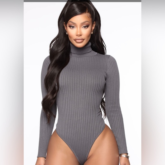 NWT Fashion Nova Sweater Bodysuit - Picture 2 of 5
